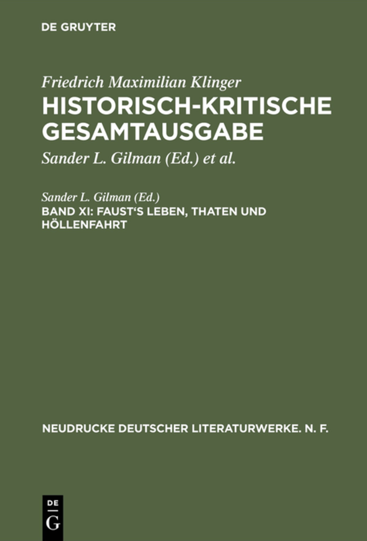 Cover image for Faust's Leben, Thaten und Höllenfahrt ISBN 9783484170445
