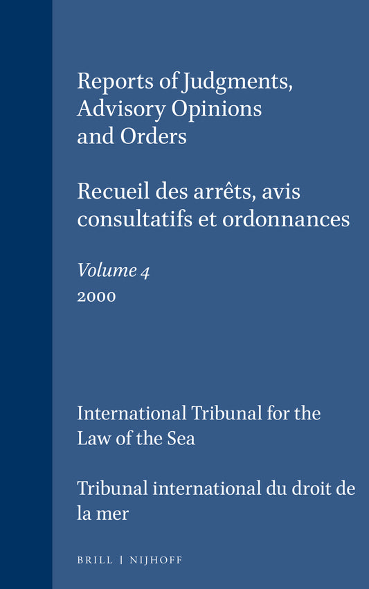 Reports of Judgments, Advisory Opinions and Orders / Recueil des arrêts, avis consultatifs et ordonnances, Volume 4 (2000)