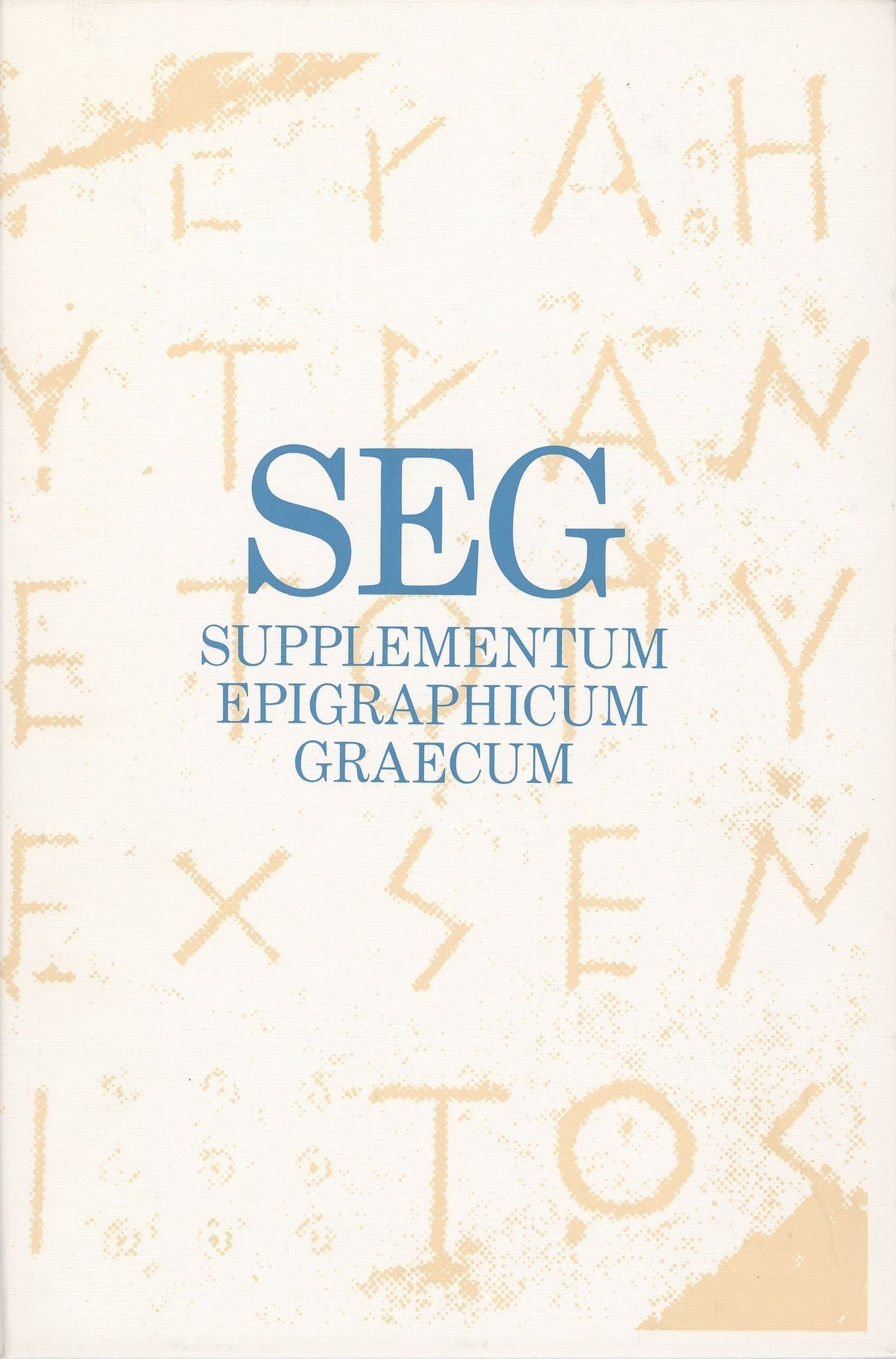Supplementum Epigraphicum Graecum, Volume XXXIX (1989)