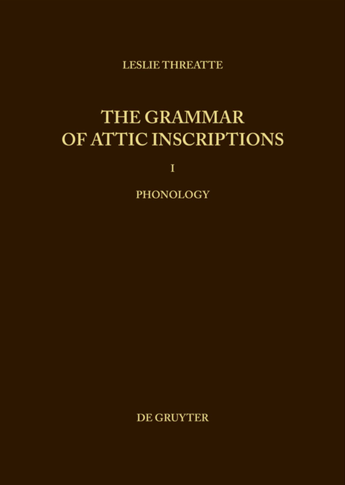Cover image for Phonology ISBN 9783110073447