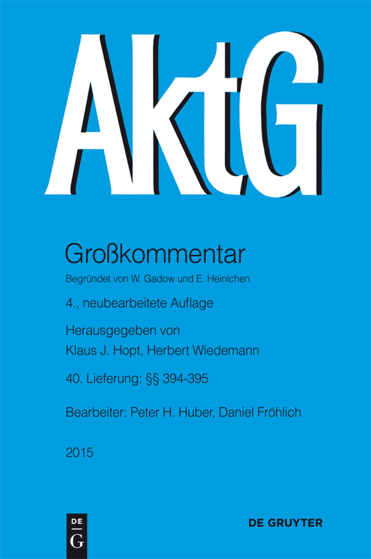 Cover image for §§ 394-395 ISBN 9783110373721