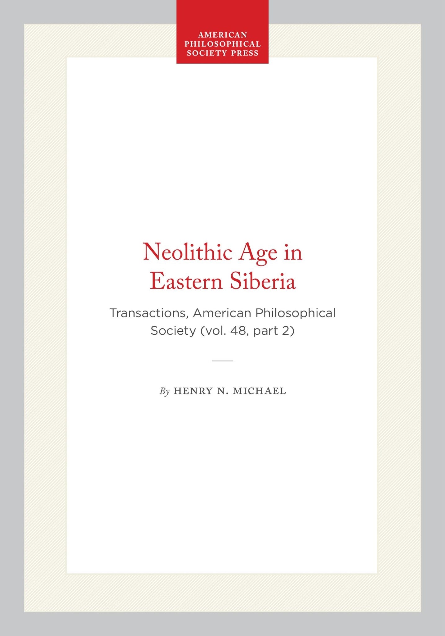 Neolithic Age in Eastern Siberia