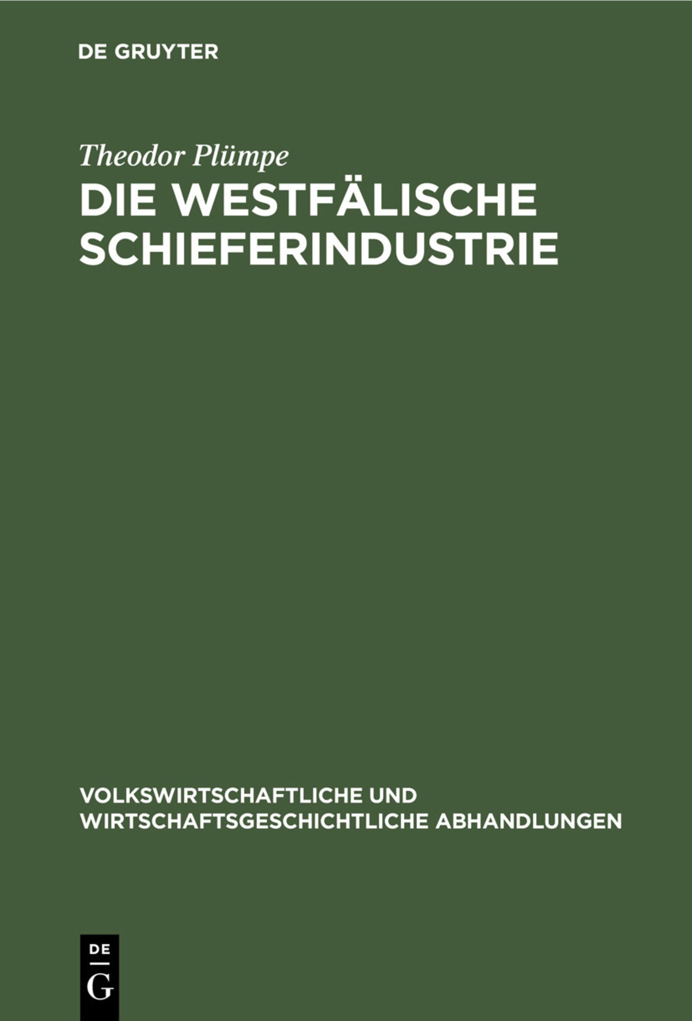 Die westfälische Schieferindustrie