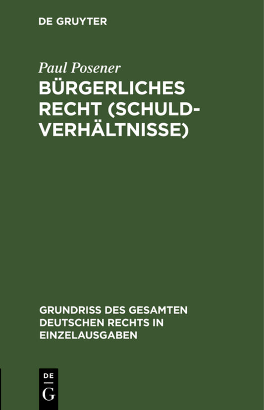 Bürgerliches Recht (Schuldverhältnisse)