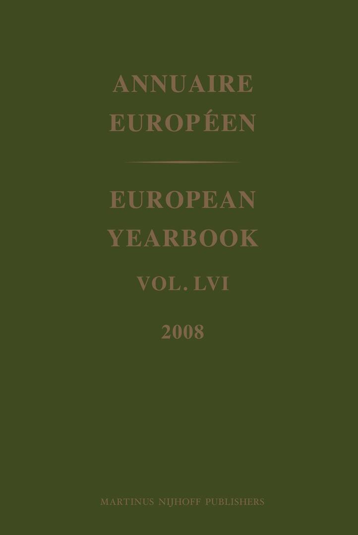 Cover image for European Yearbook / Annuaire Européen, Volume 56 (2008) ISBN 9789004179868