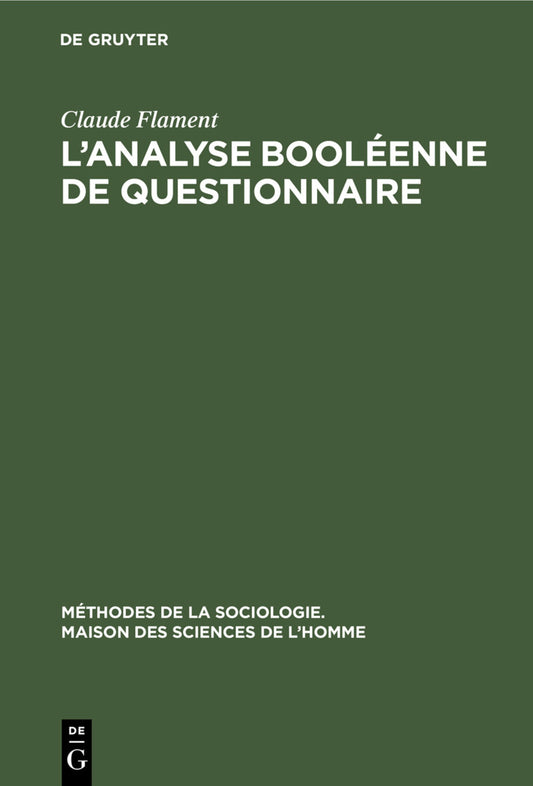 L’analyse booléenne de questionnaire