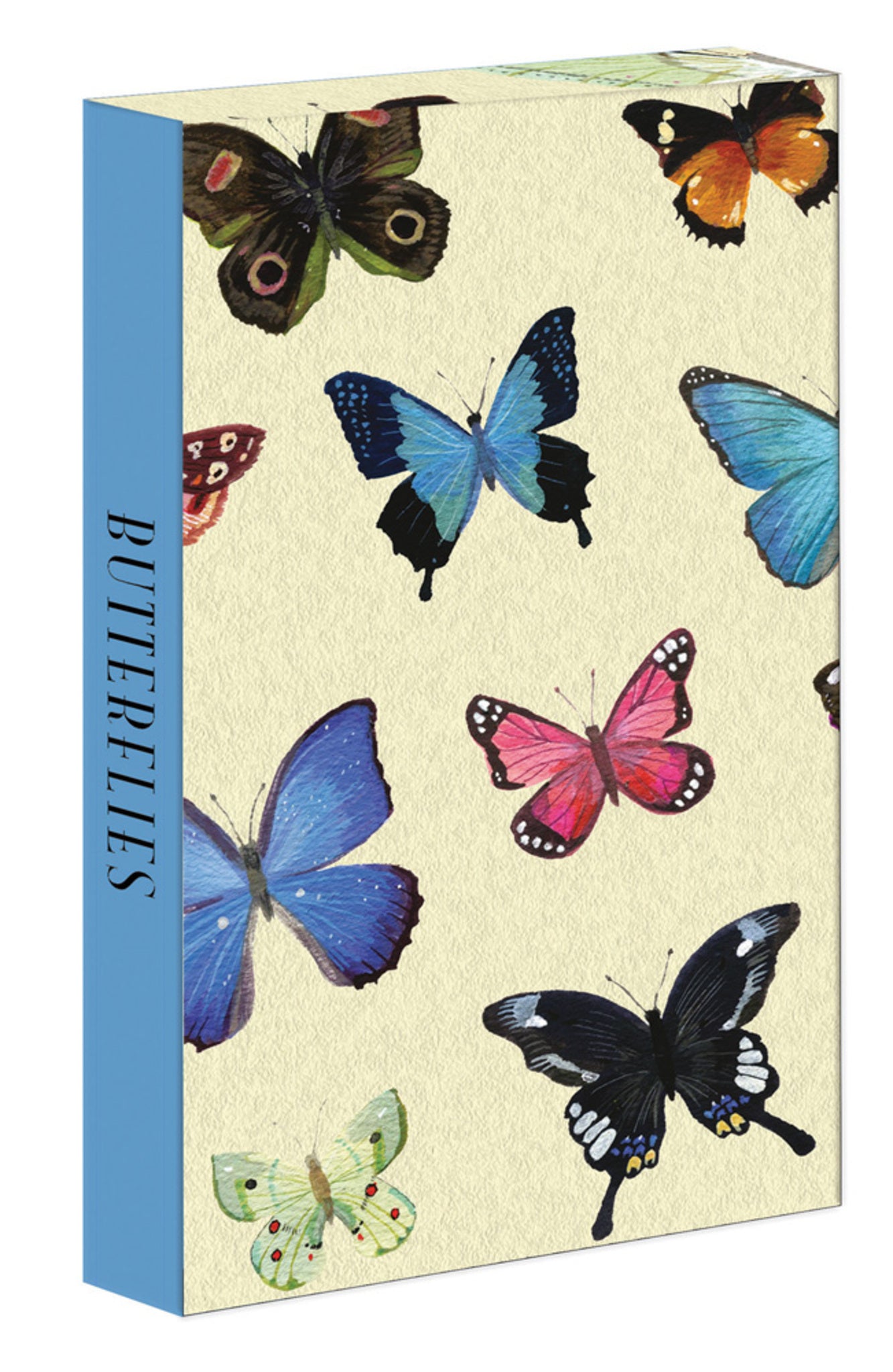 teNeues - 8-Pen Set: Butterflies, 8 Ballpoint Pens, Sleek Paper Case, Magnetic Enclosure