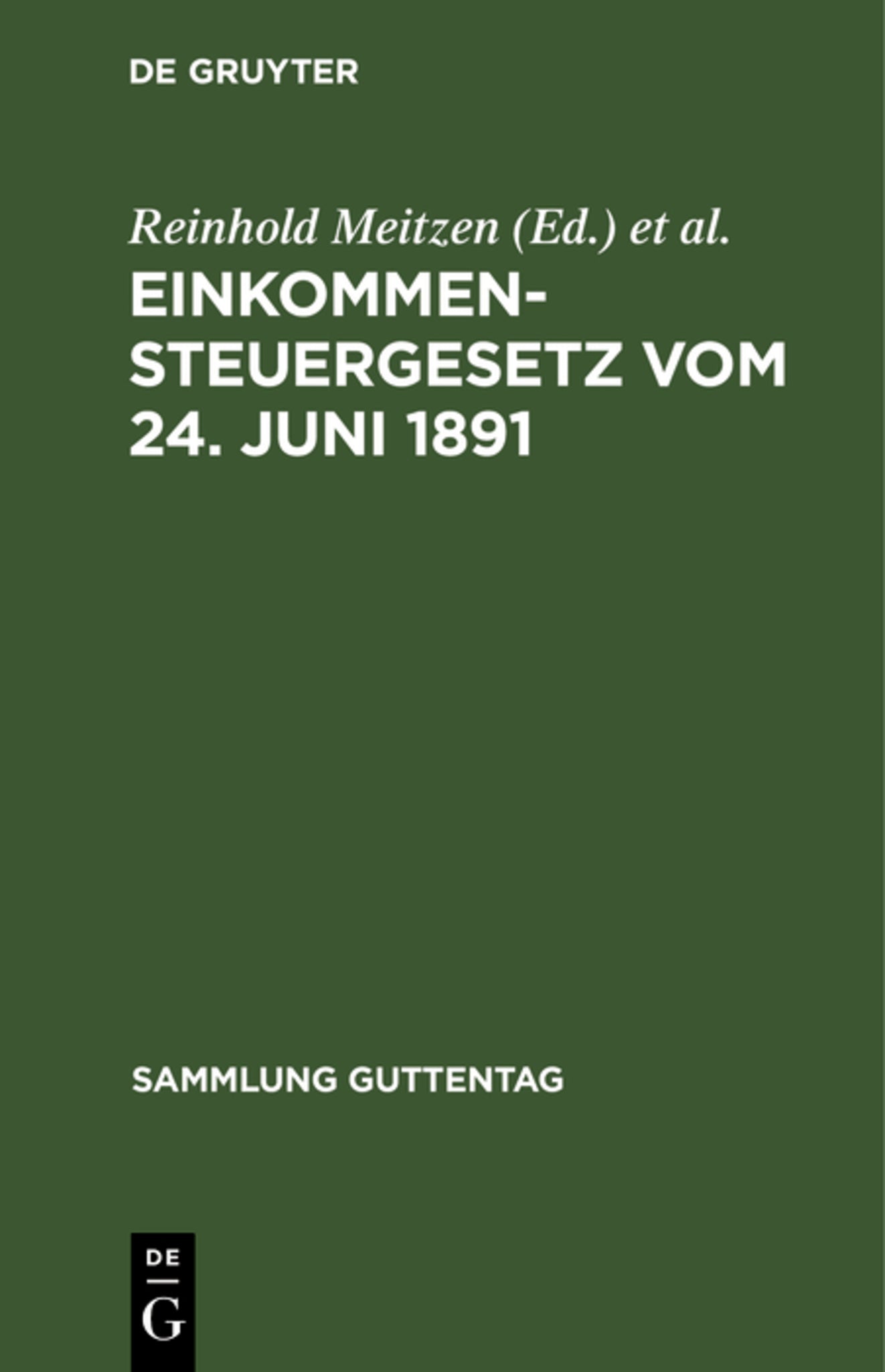 Einkommensteuergesetz vom 24. Juni 1891