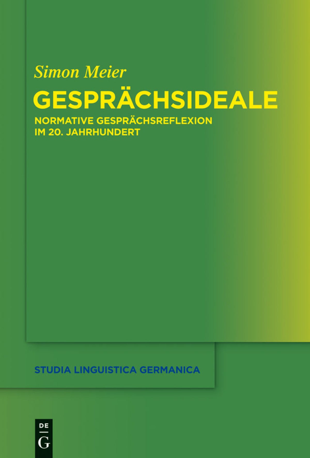 Cover image for Gesprächsideale ISBN 9783110314885