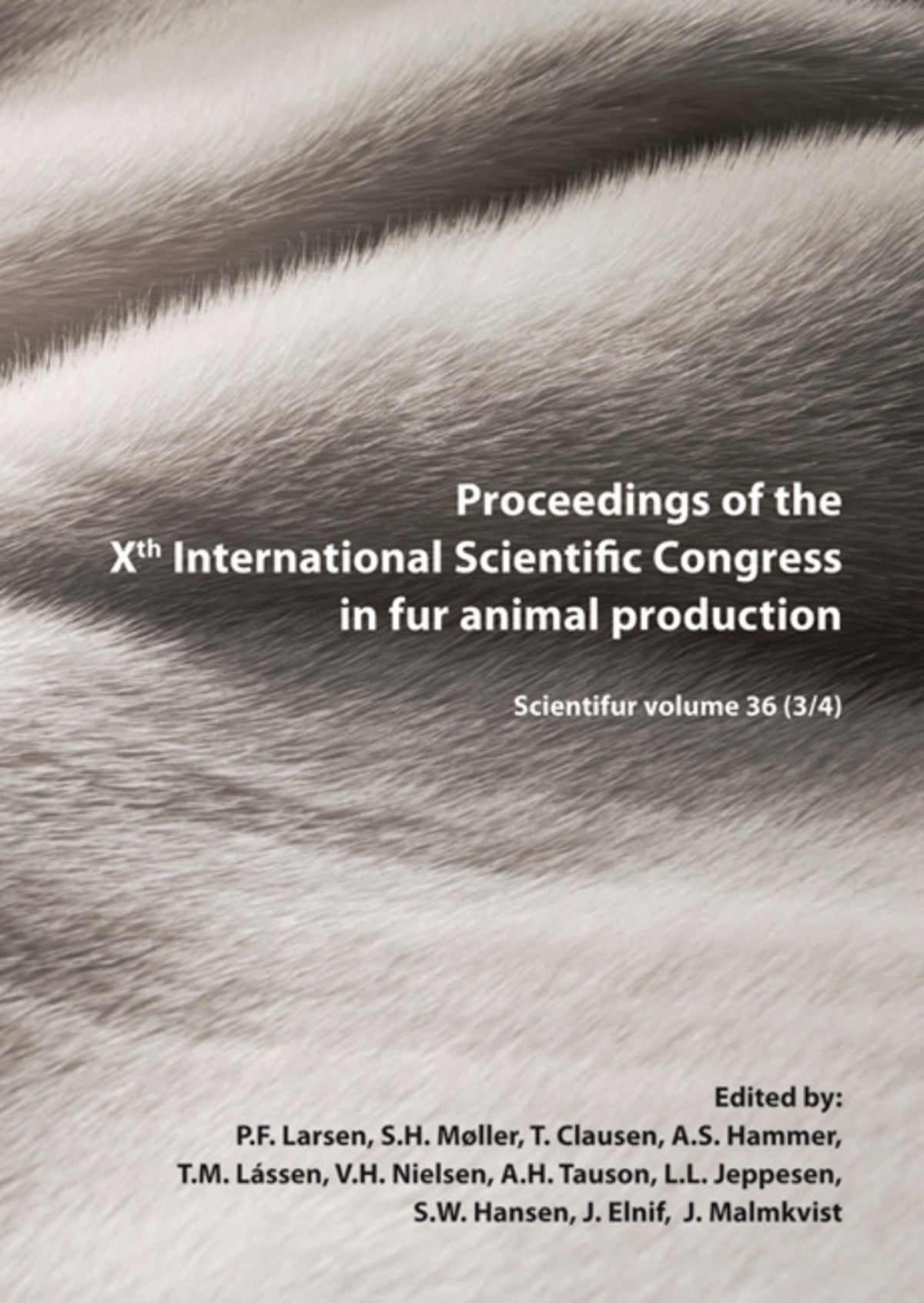 Cover image for Proceedings of the Xth International Scientific Congress in Fur Animal Production ISBN 9789086862054