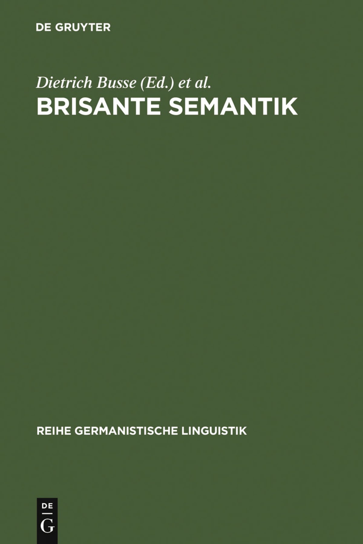 Cover image for Brisante Semantik ISBN 9783484312593