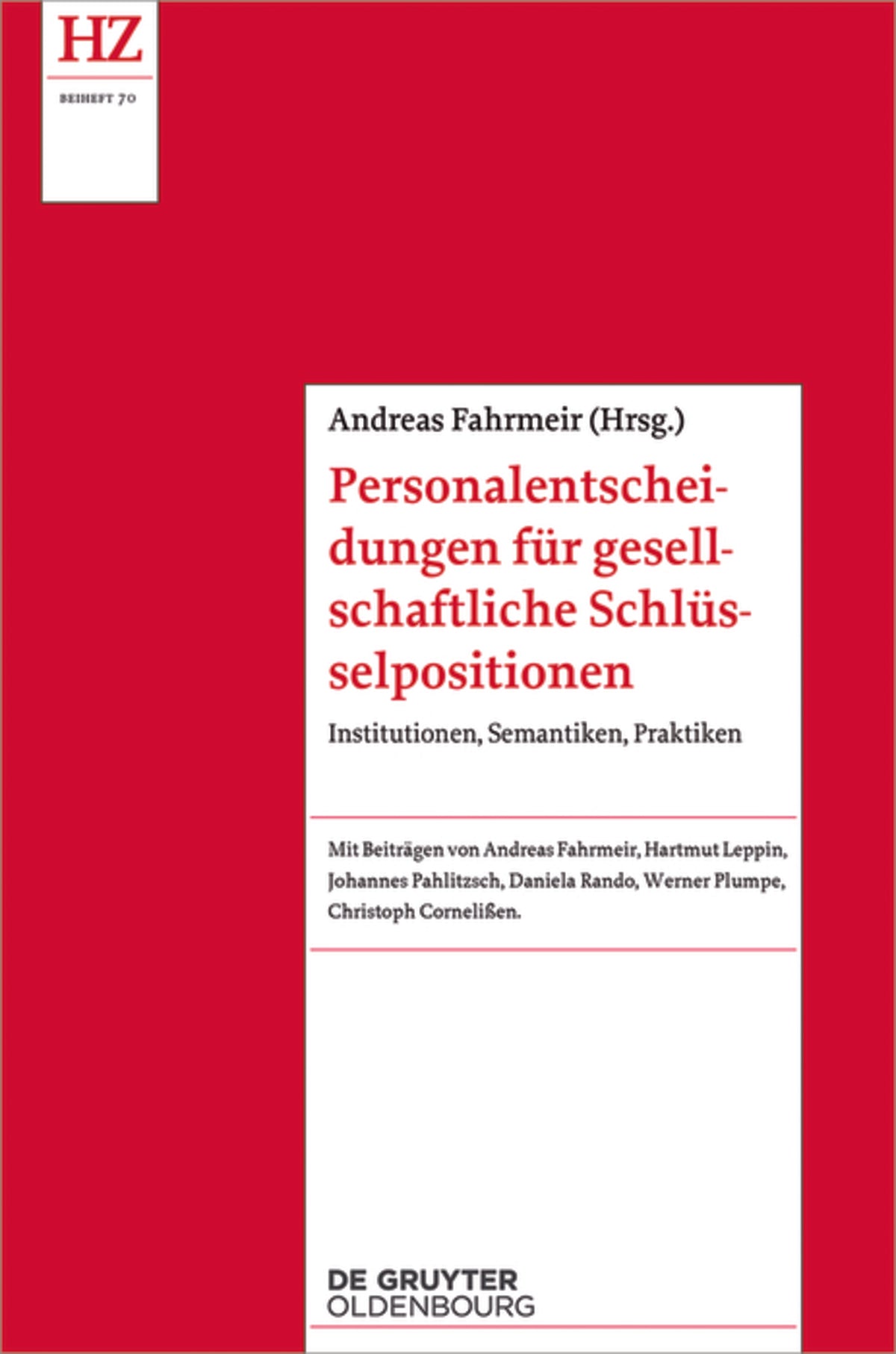 Cover image for Personalentscheidungen für gesellschaftliche Schlüsselpositionen ISBN 9783110541908