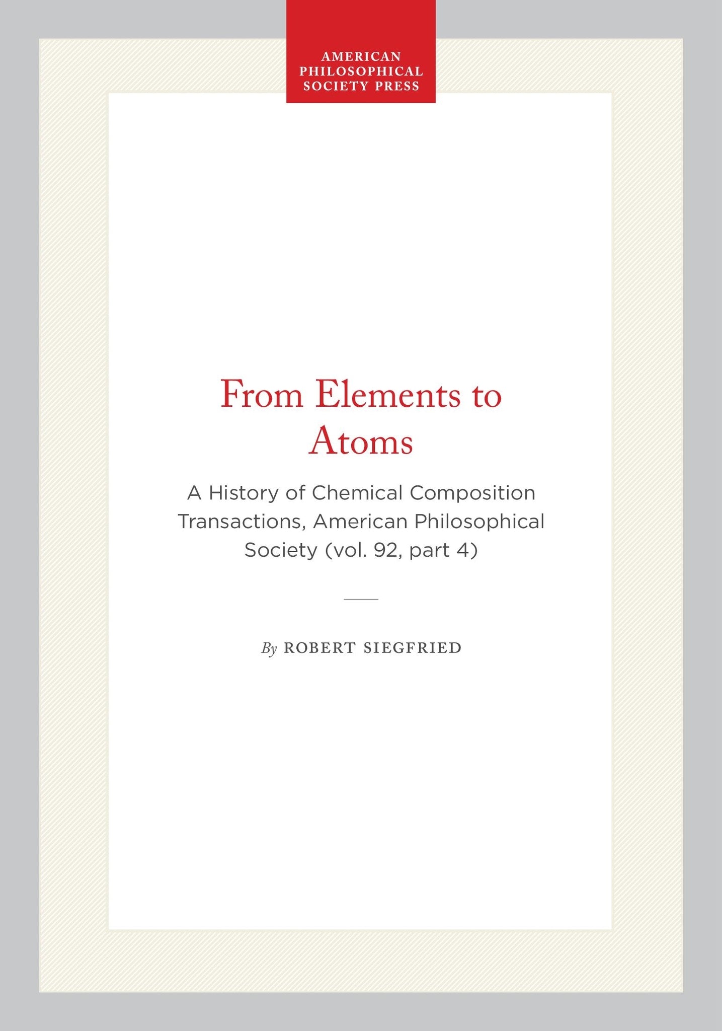 From Elements to Atoms