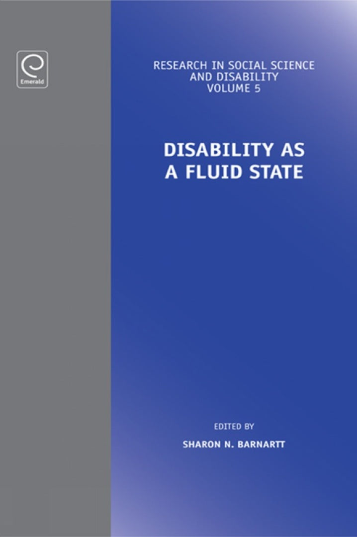 Cover image for Disability as a Fluid State ISBN 9780857243775
