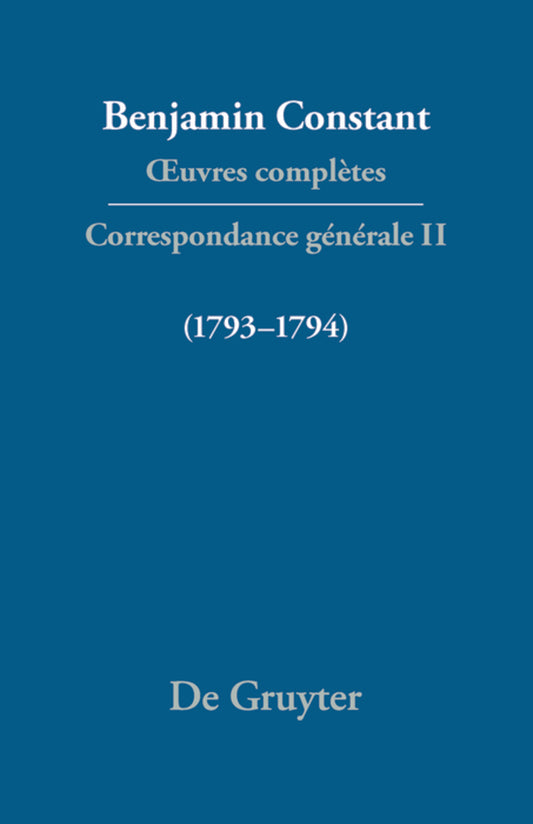 Correspondance 1793–1794