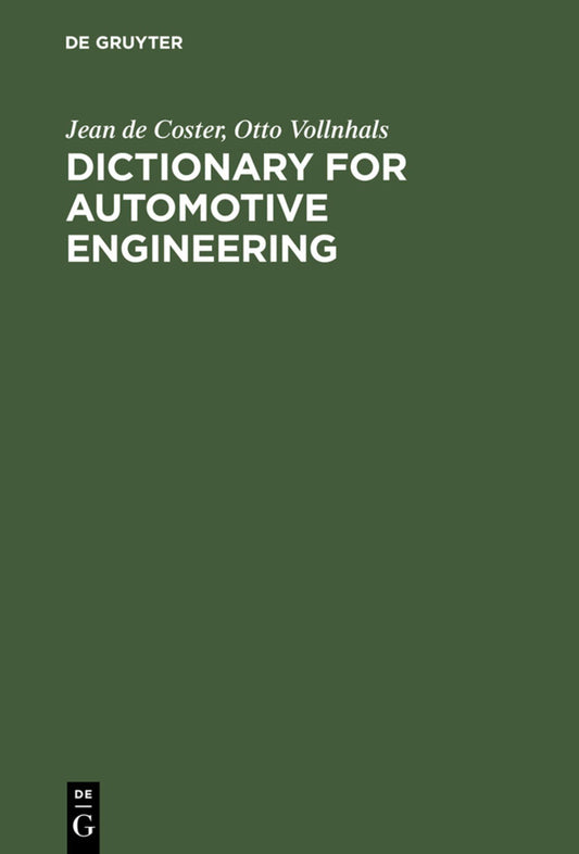 Dictionary for Automotive Engineering