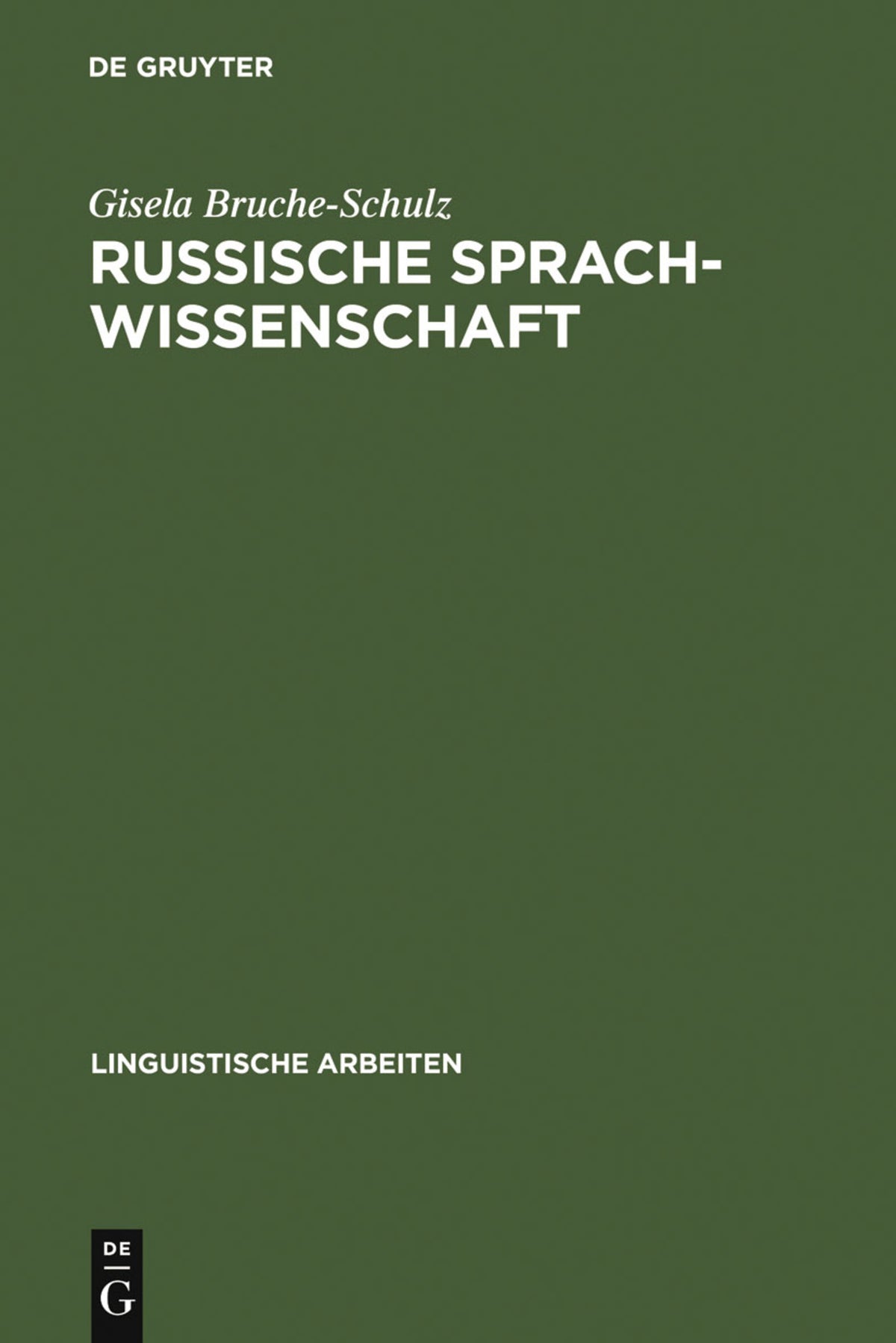 Cover image for Russische Sprachwissenschaft ISBN 9783484301511