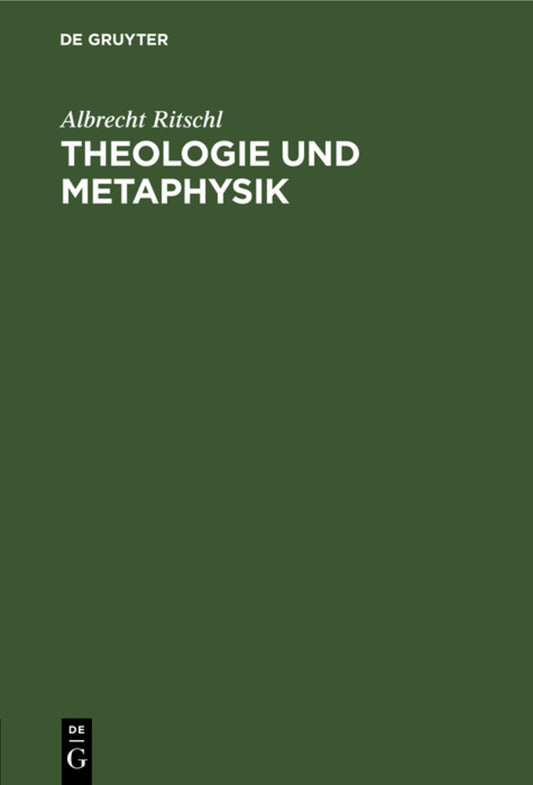 Theologie und Metaphysik