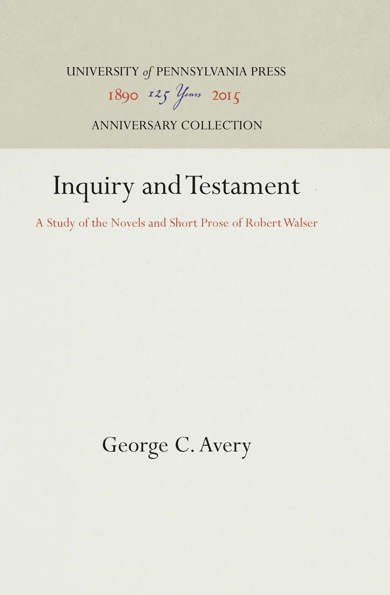 Inquiry and Testament