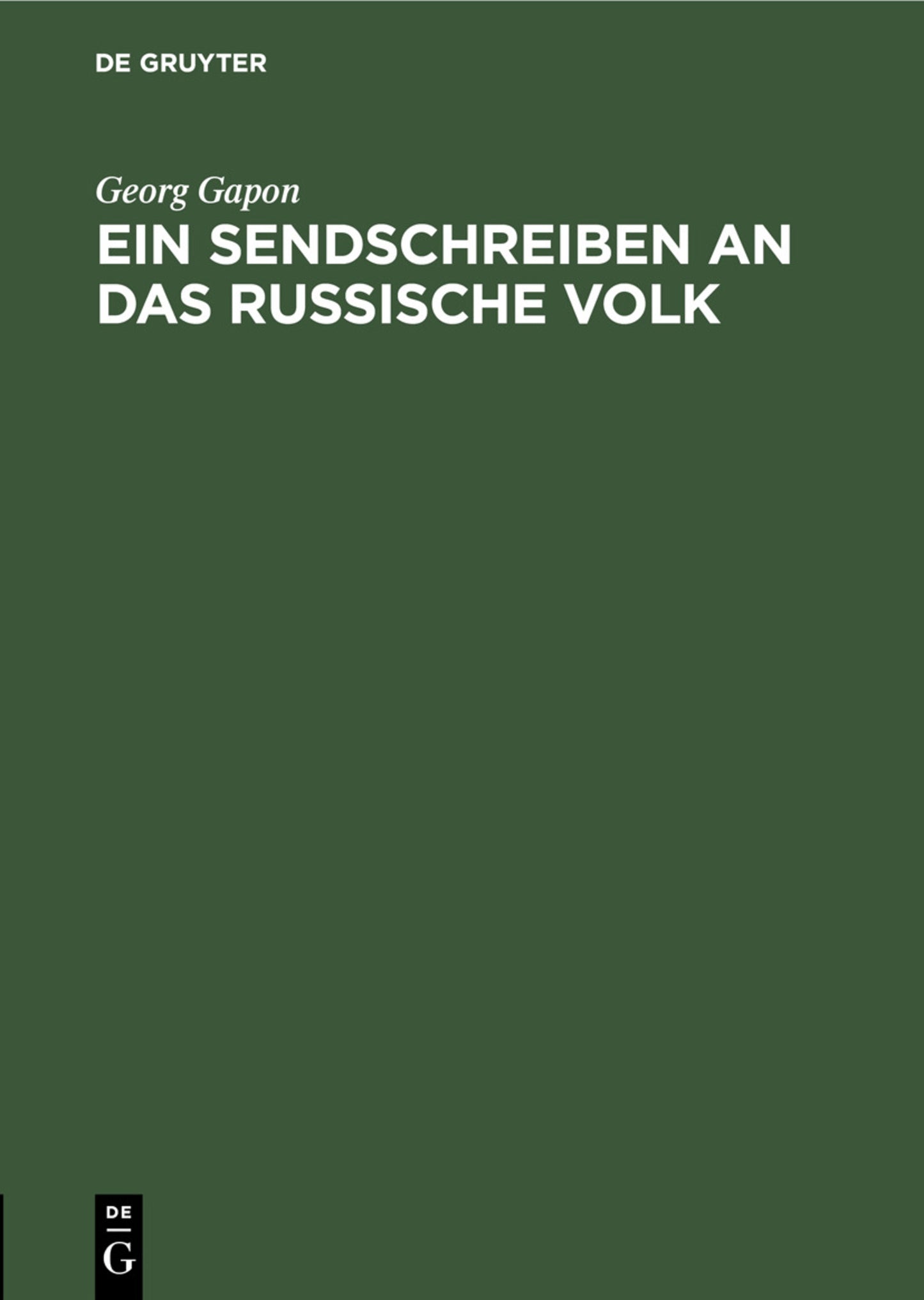 Ein Sendschreiben an das russische Volk