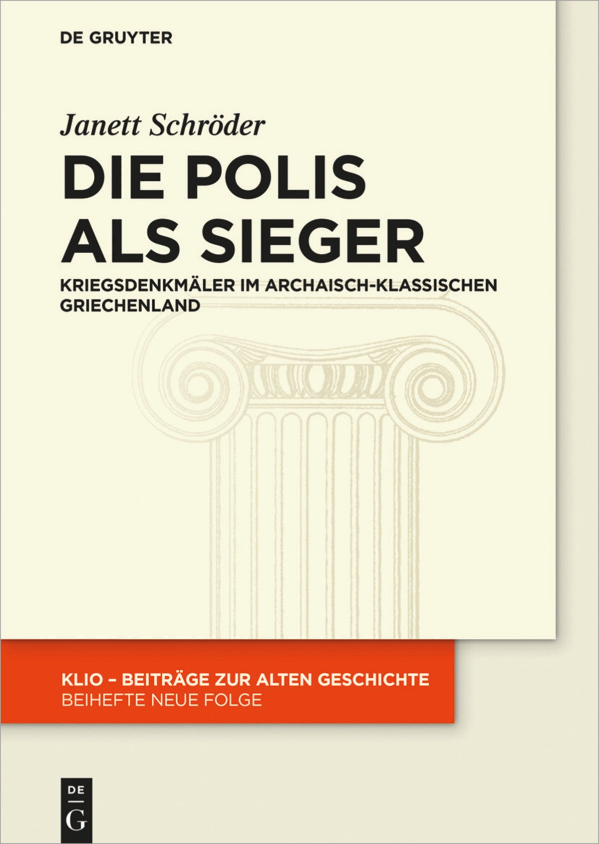 Cover image for Die Polis als Sieger ISBN 9783110626049