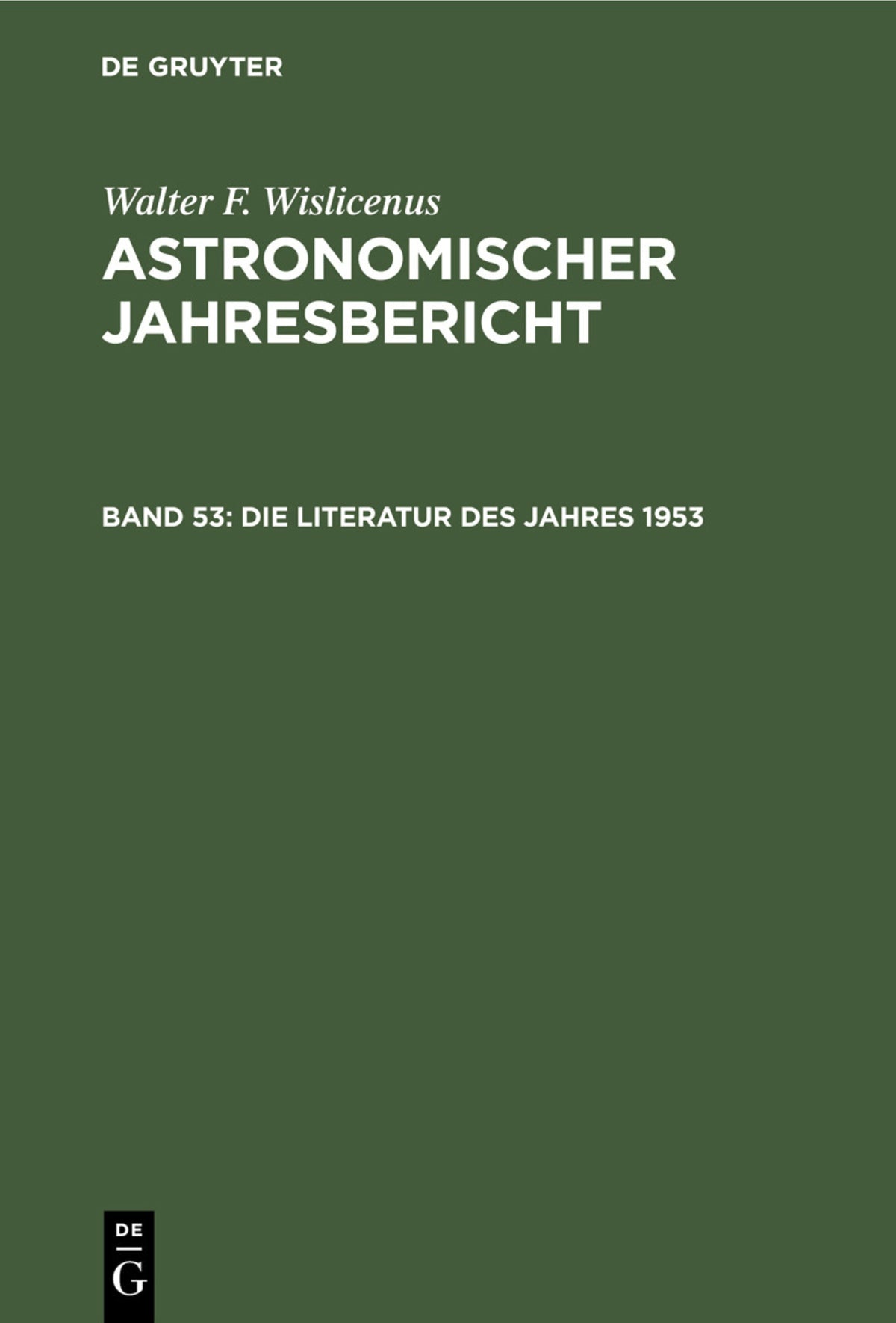 Cover image for Die Literatur des Jahres 1953 ISBN 9783112308912