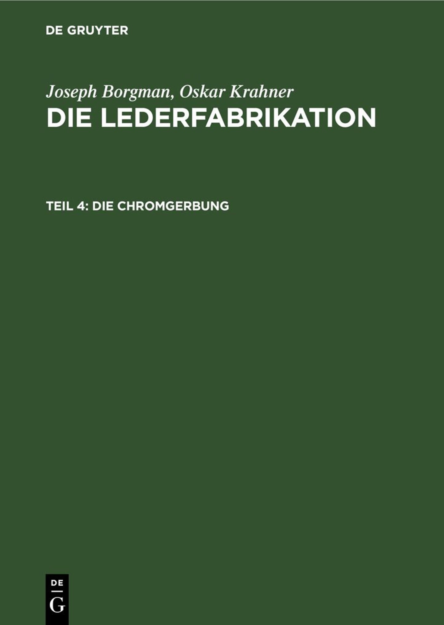 Die Chromgerbung