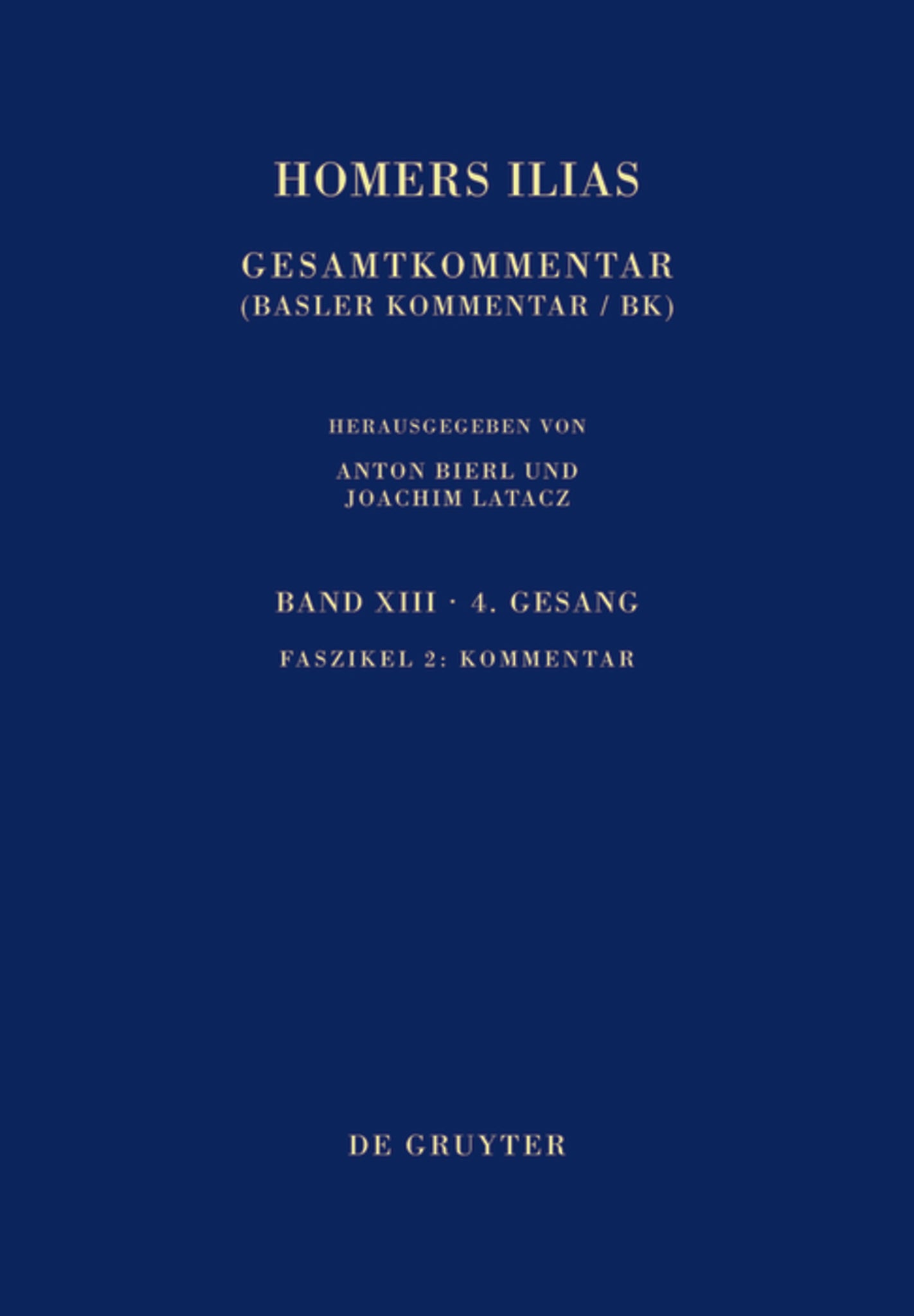 Cover image for Kommentar ISBN 9783110466409