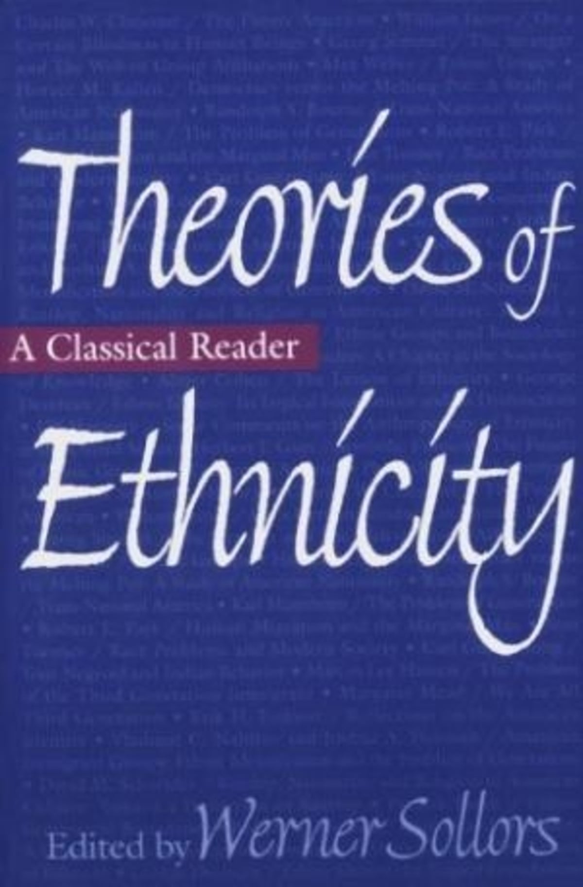 Cover image for Theories of Ethnicity ISBN 9780814780343
