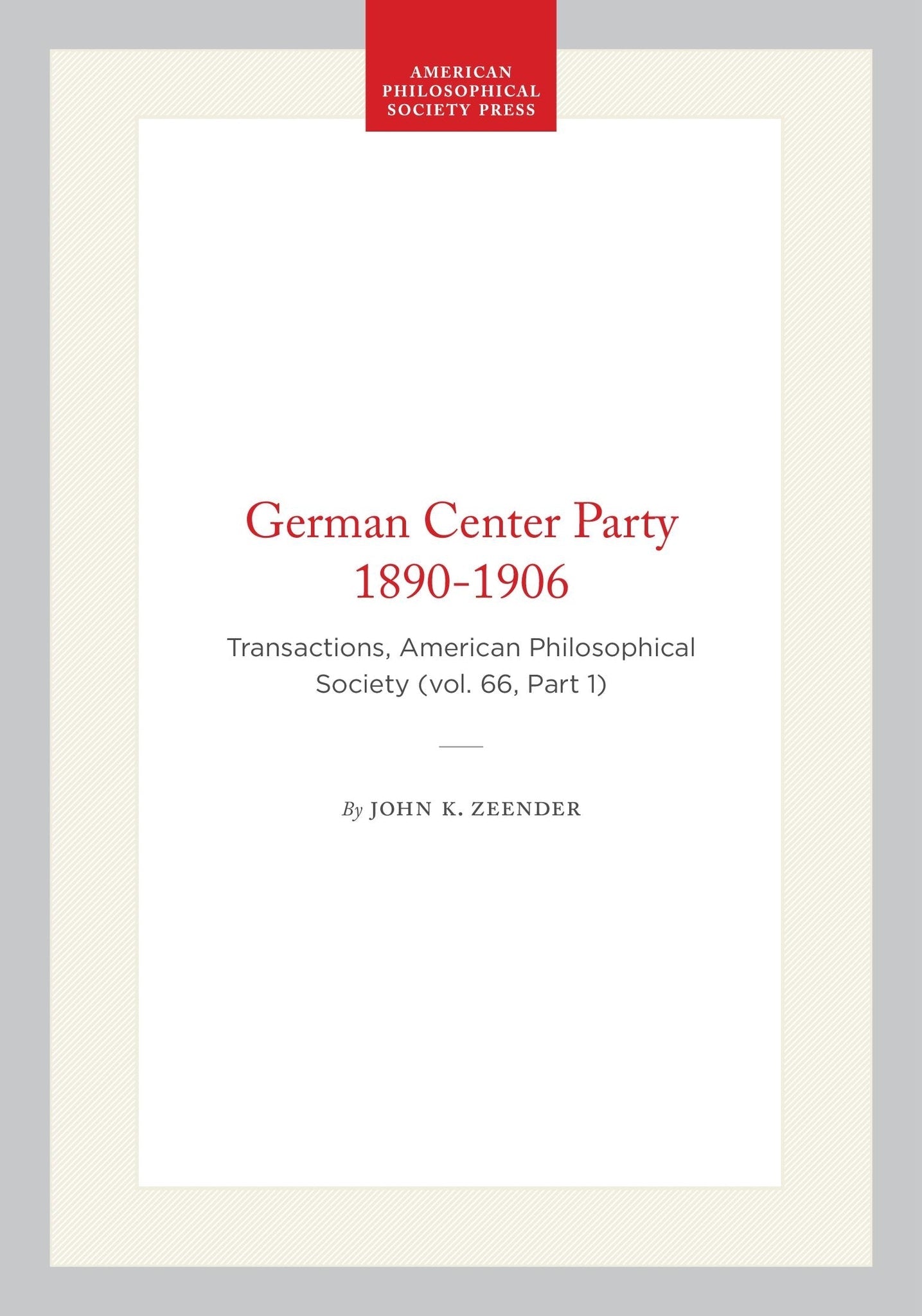 German Center Party 1890-1906