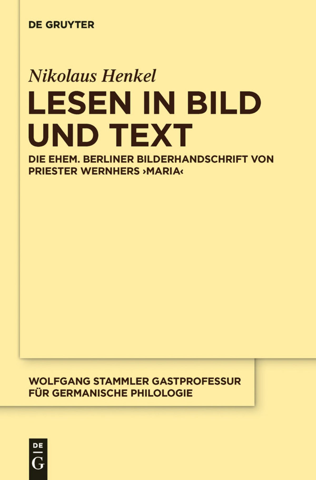 Cover image for Lesen in Bild und Text ISBN 9783110335026