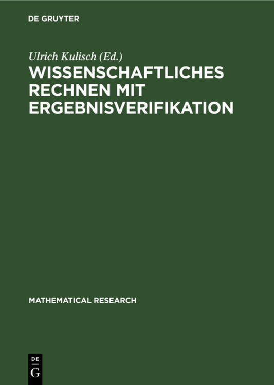 Wissenschaftliches Rechnen mit Ergebnisverifikation