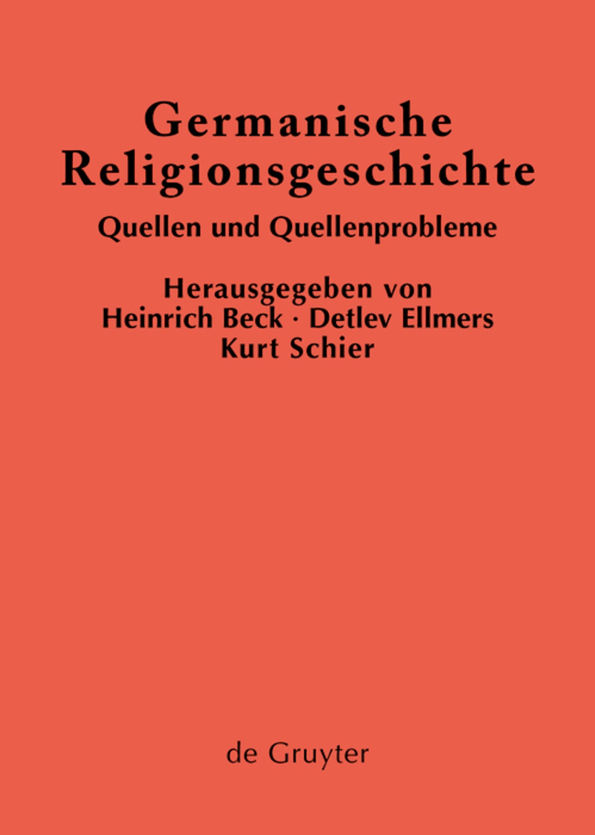 Cover image for Germanische Religionsgeschichte ISBN 9783110128727