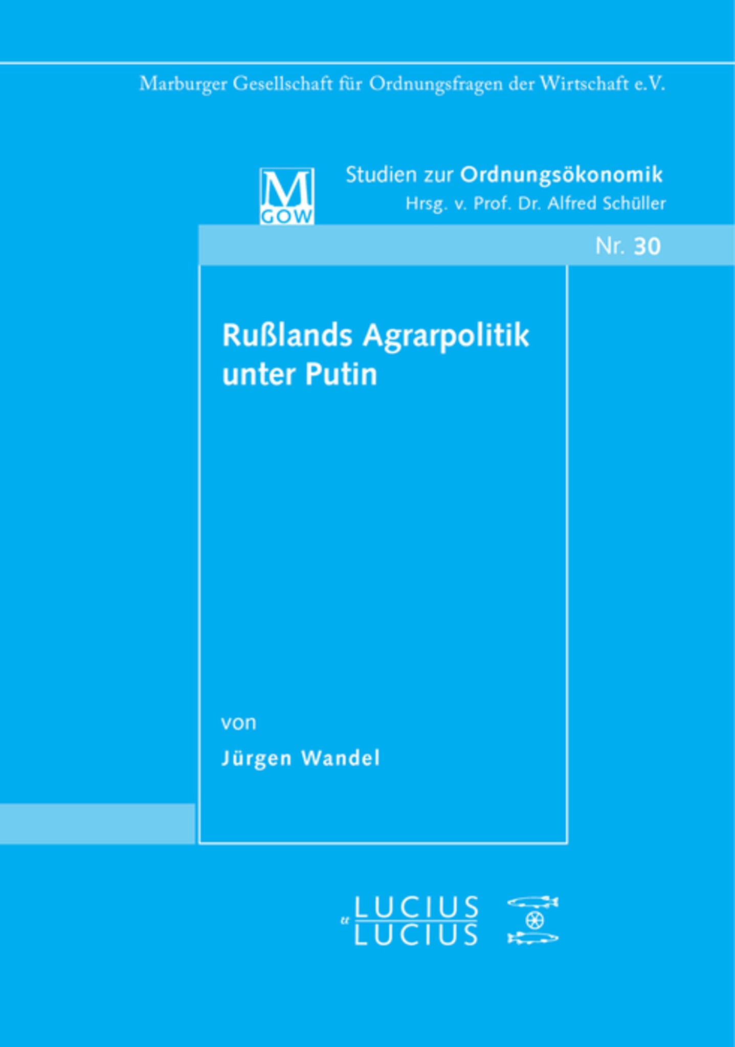 Cover image for Rußlands Agrarpolitik unter Putin ISBN 9783828203211