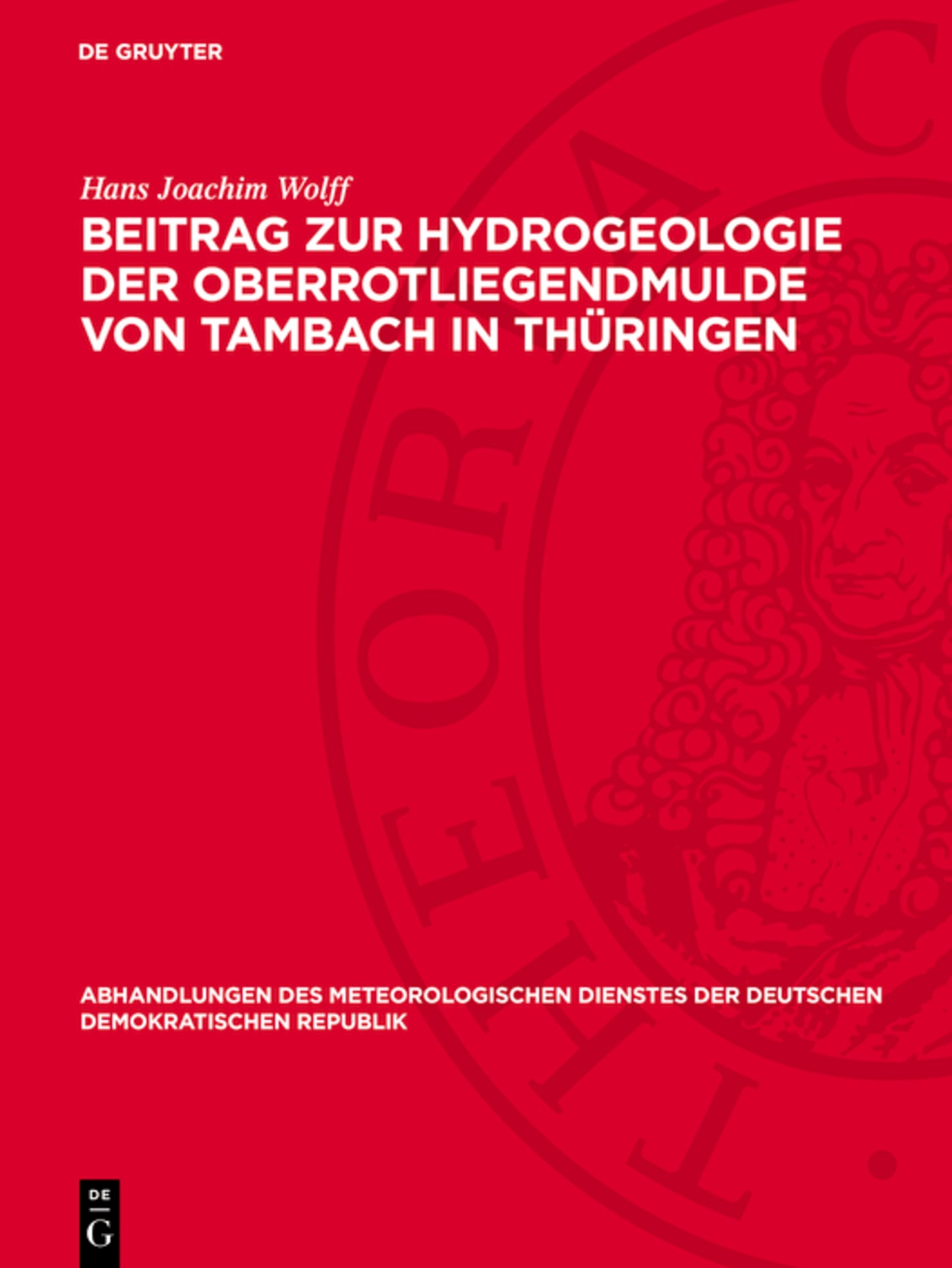Beitrag zur Hydrogeologie der Oberrotliegendmulde von Tambach ın Thüringen
