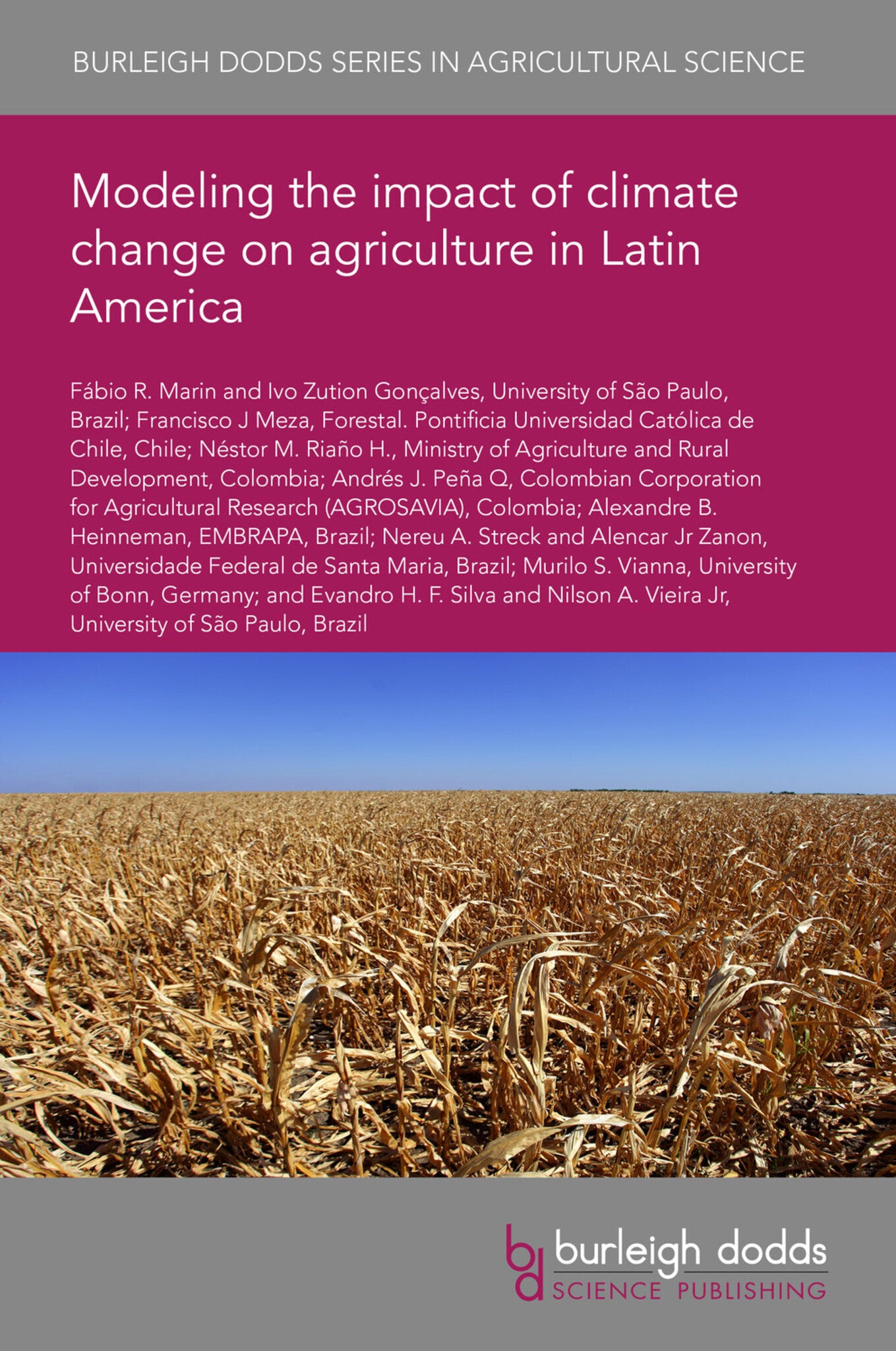Cover image for Modeling the impact of climate change on agriculture in Latin America ISBN 9781801469166