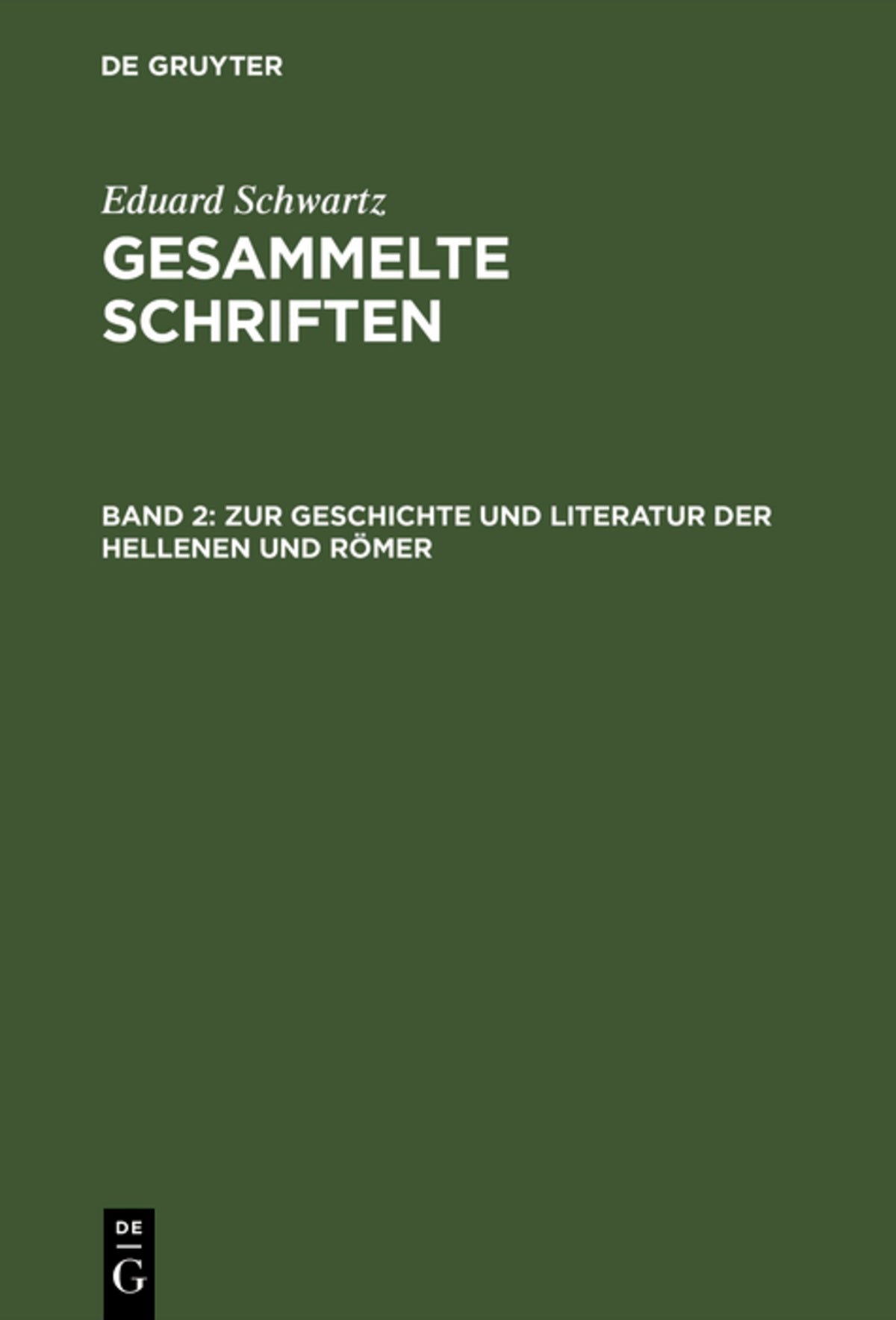 Cover image for Zur Geschichte und Literatur der Hellenen und Römer ISBN 9783110025231