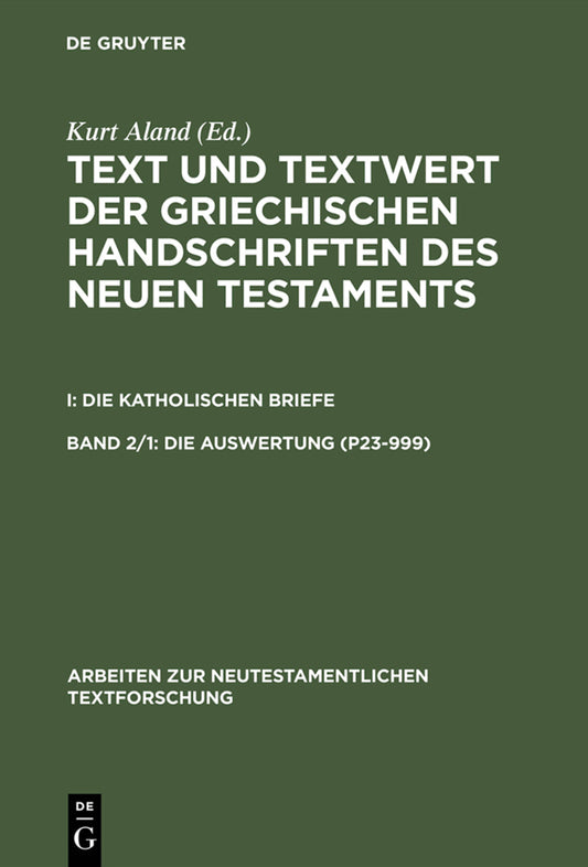 1: Die Auswertung (P23–999). 2: Die Auswertung (1003–2805)