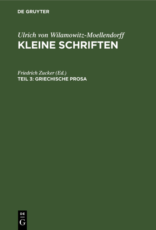Griechische Prosa