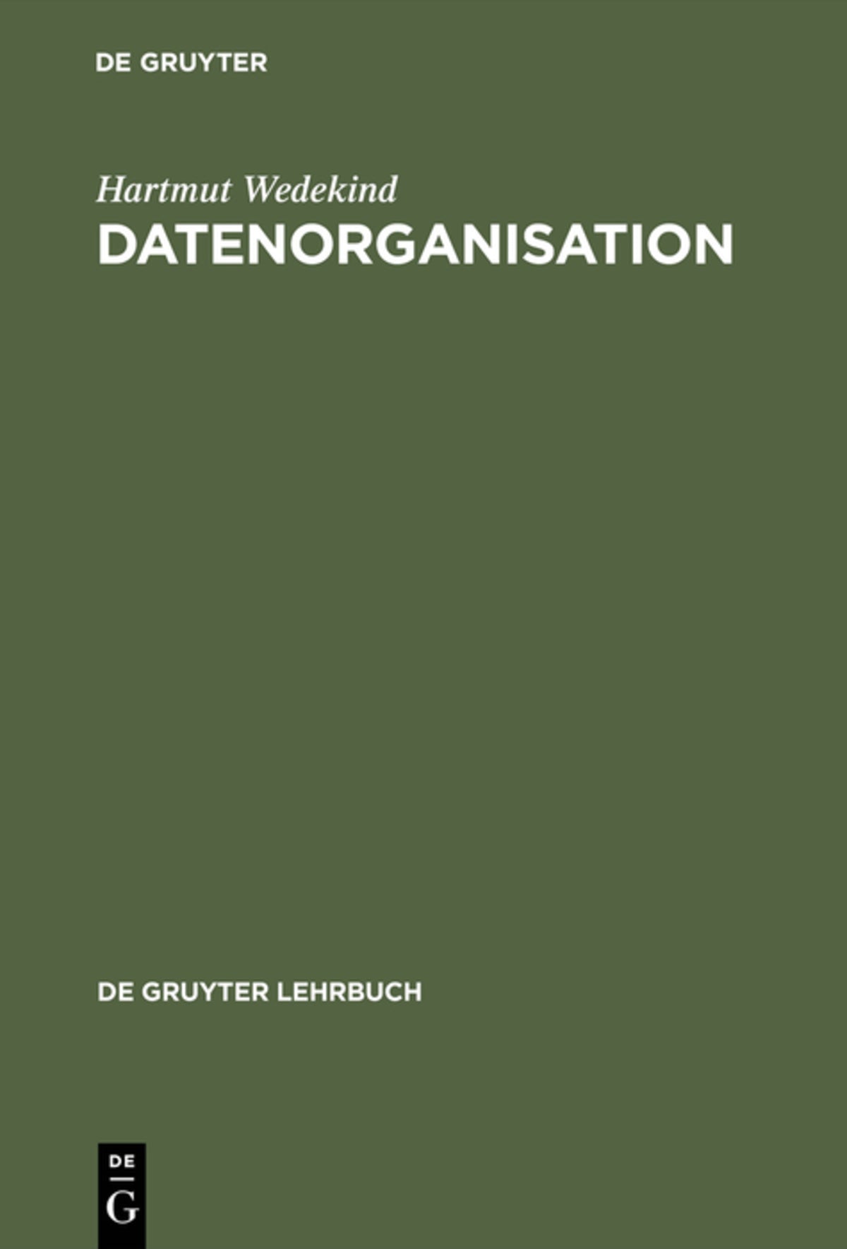 Cover image for Datenorganisation ISBN 9783110058918