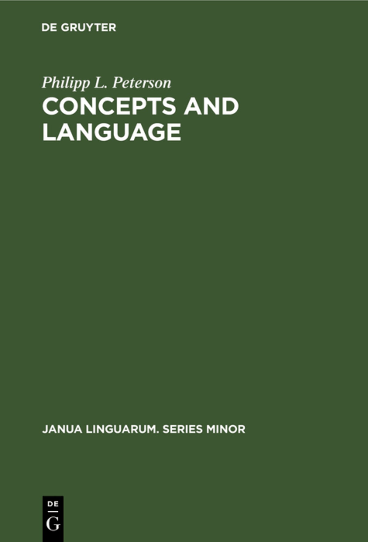 Cover image for Concepts and language ISBN 9783110995947
