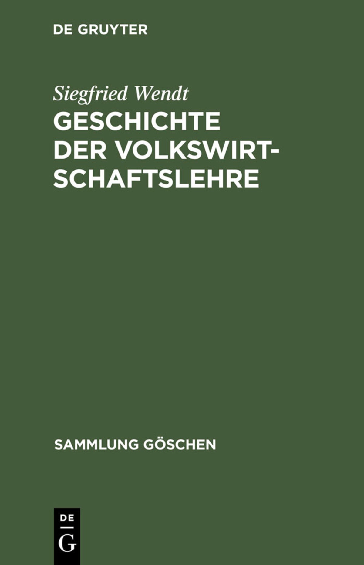 Geschichte der Volkswirtschaftslehre