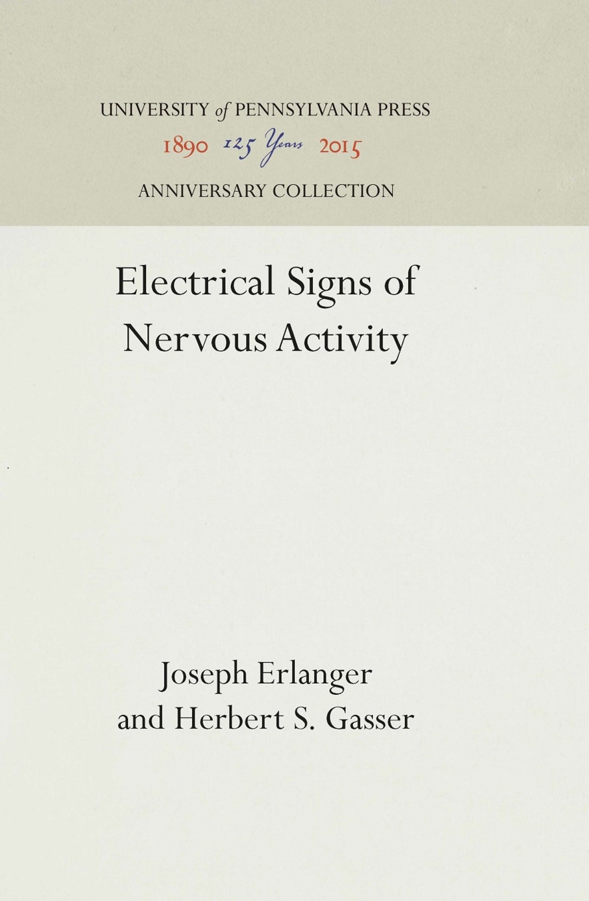 Cover image for Electrical Signs of Nervous Activity ISBN 9781512811421