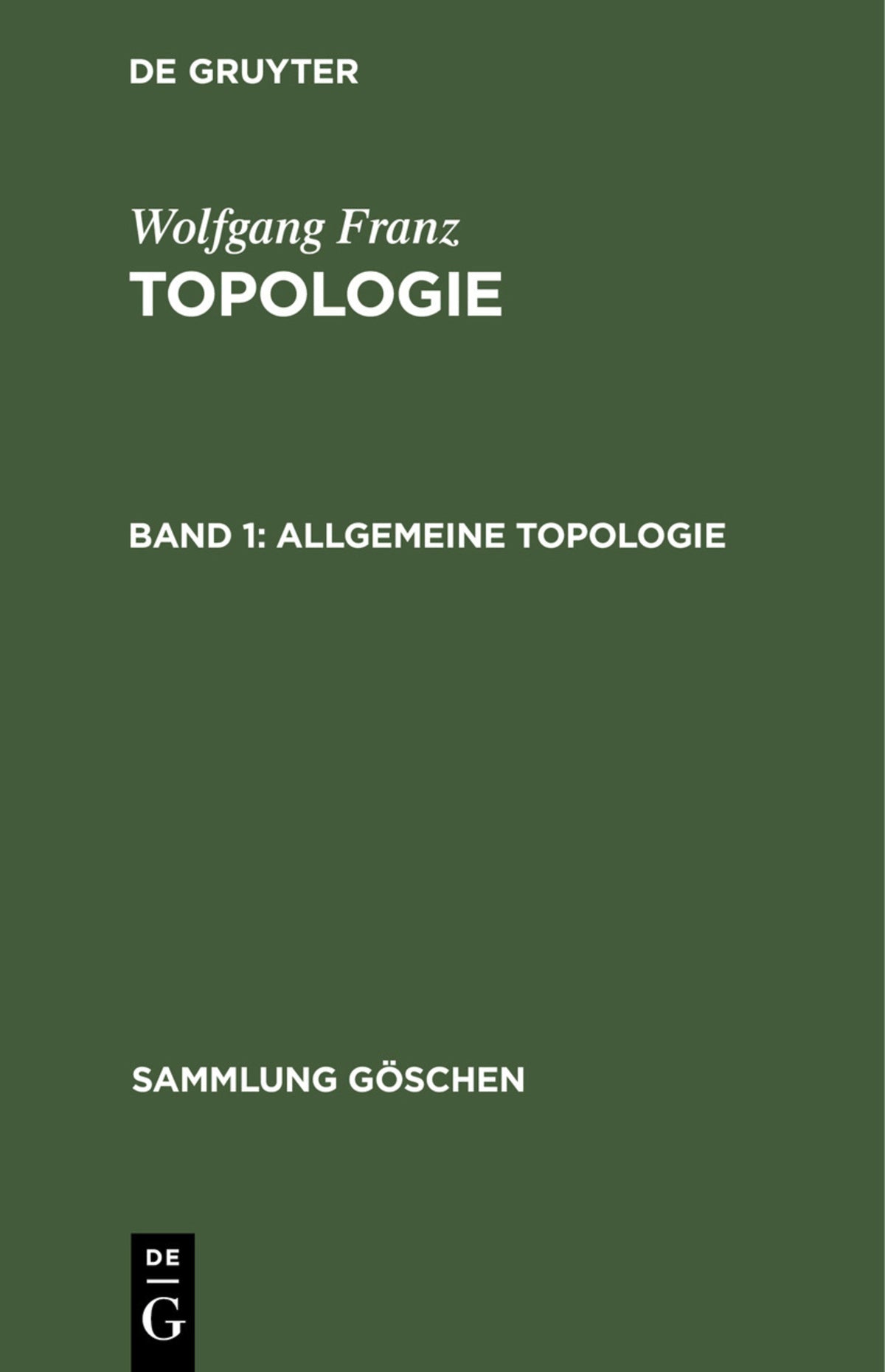 Cover image for Allgemeine Topologie ISBN 9783112309490