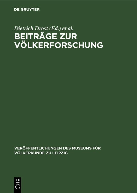 Beiträge zur Völkerforschung