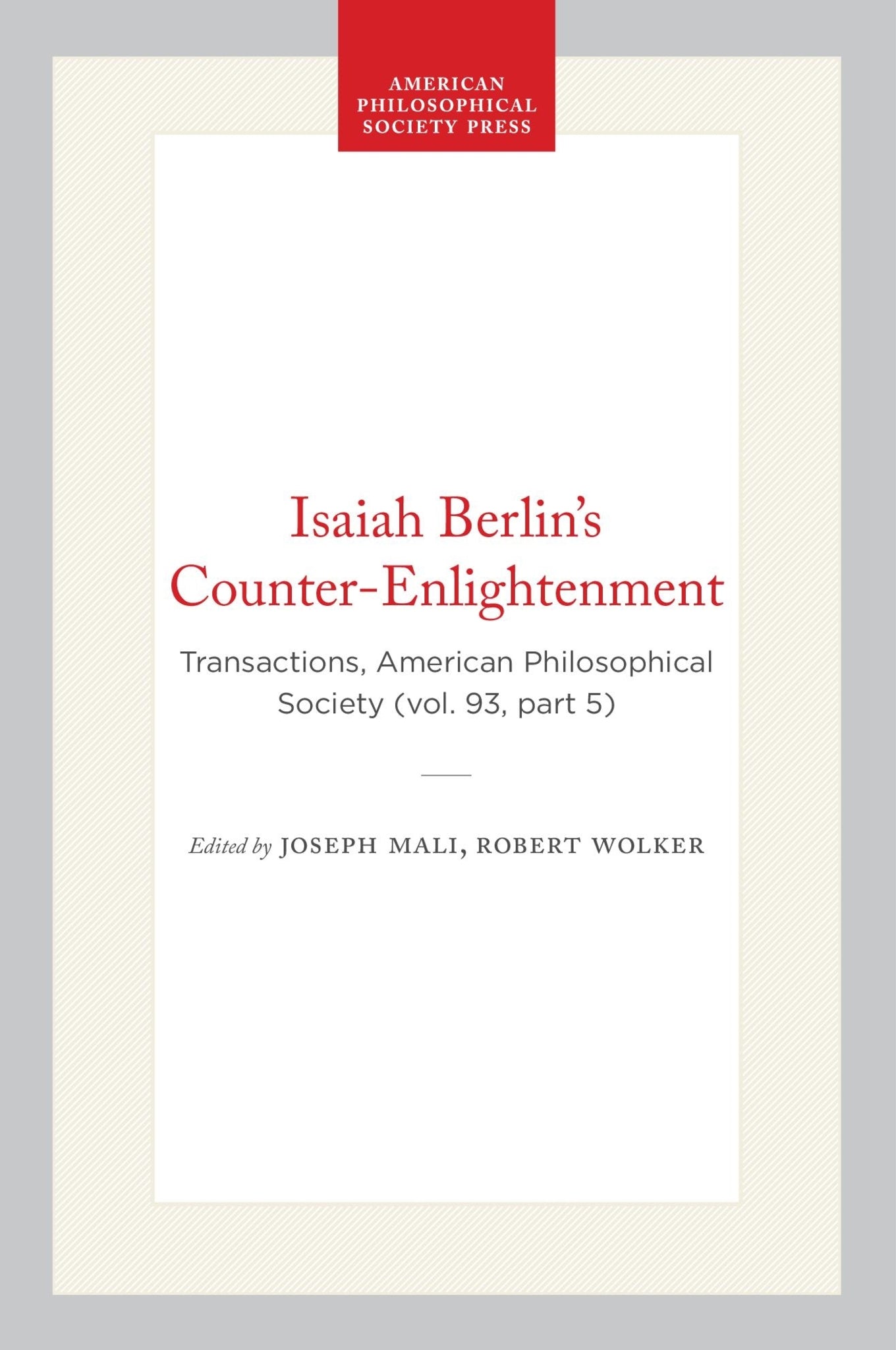 Isaiah Berlin's Counter-Enlightenment