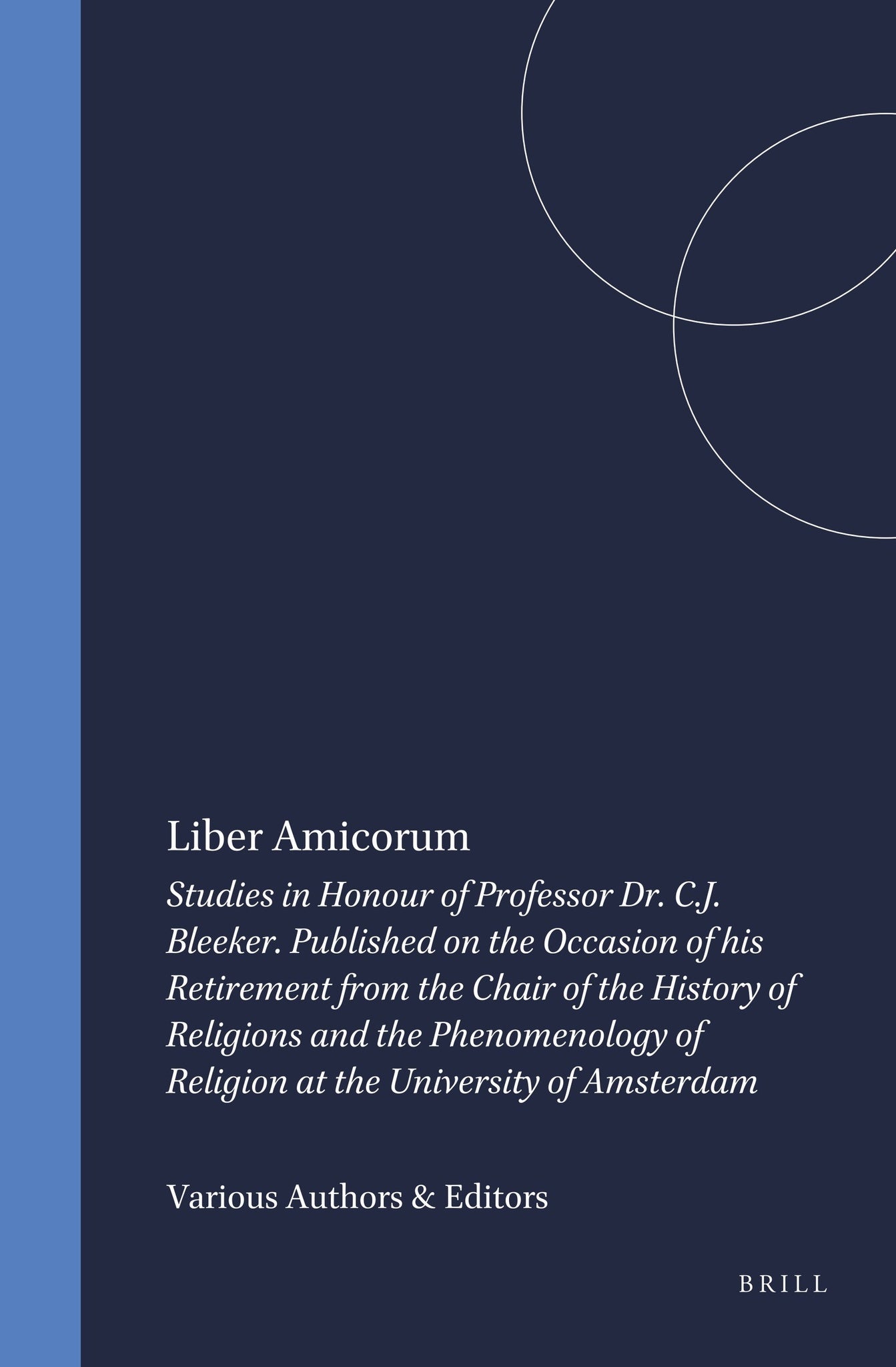 Cover image for Liber Amicorum ISBN 9789004030923