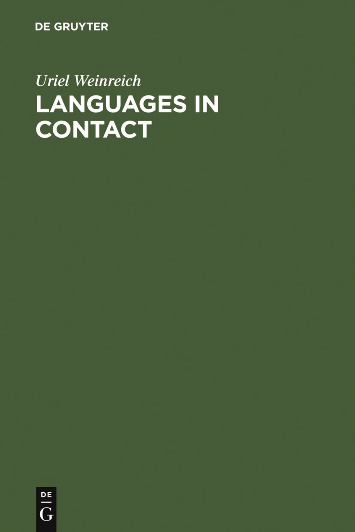 Cover image for Languages in Contact ISBN 9789027926890