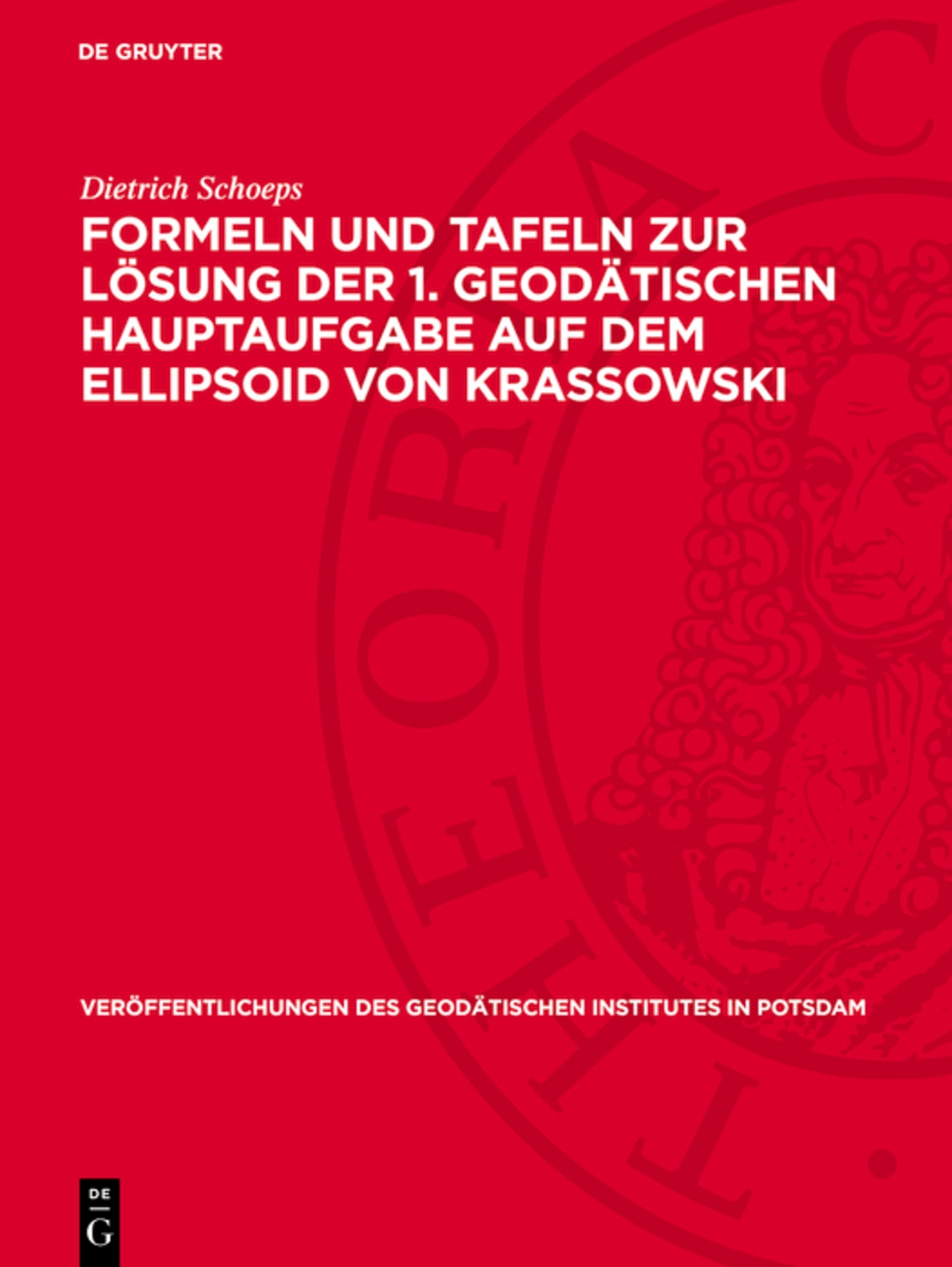 Formeln und Tafeln zur Lösung der 1. geodätischen Hauptaufgabe auf dem Ellipsoid von Krassowski