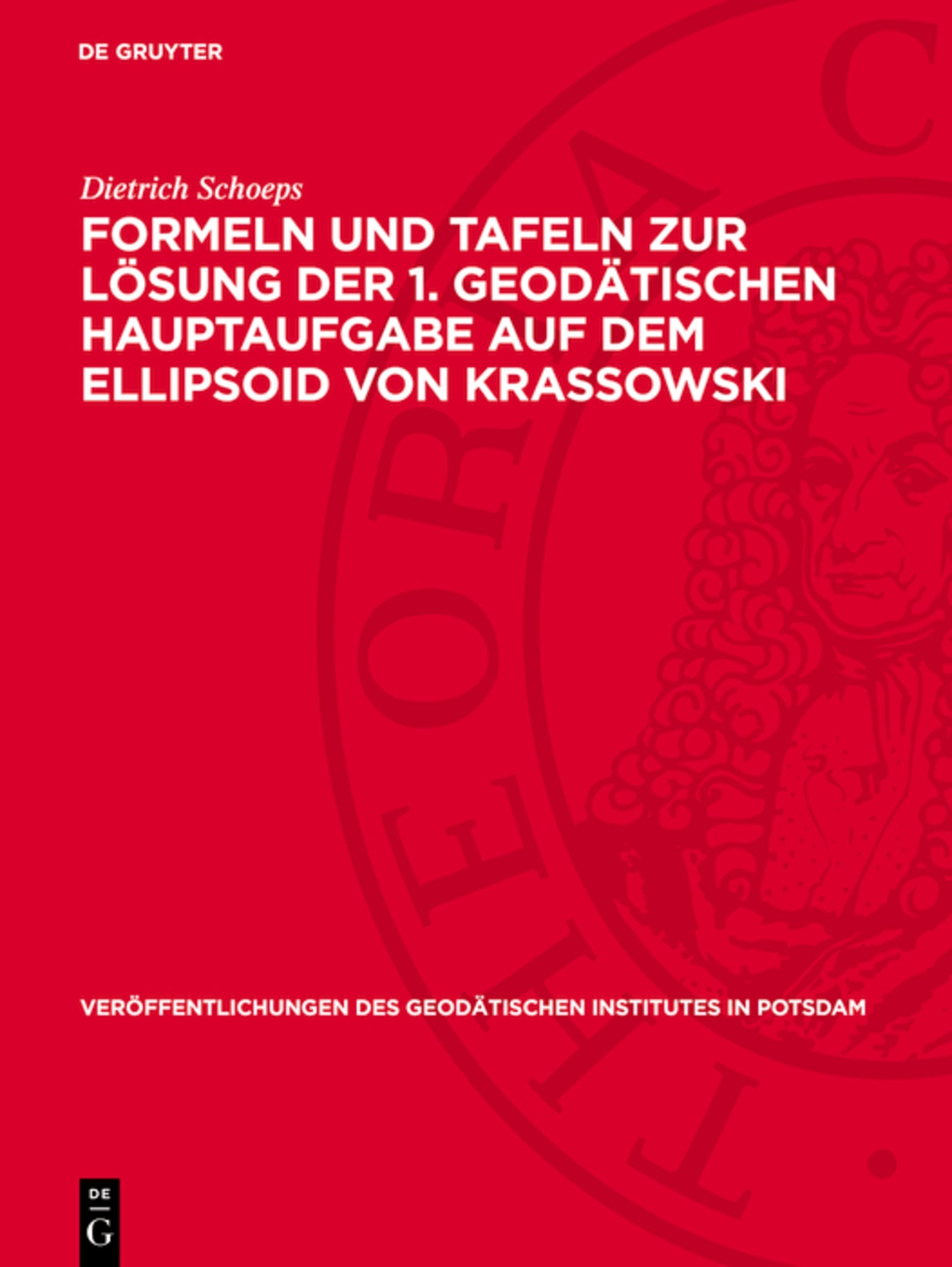 Formeln und Tafeln zur Lösung der 1. geodätischen Hauptaufgabe auf dem Ellipsoid von Krassowski
